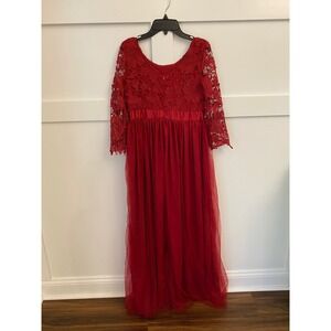 Women's large formal lace dress